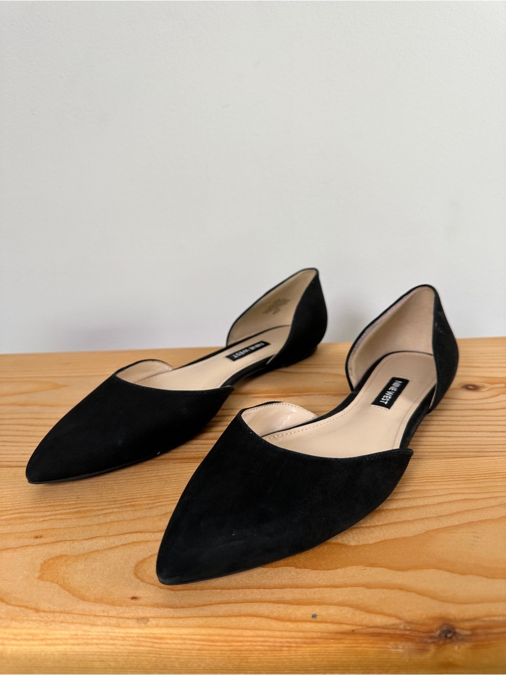 Nine West Starship Ballet Flats Black Pointed Toe Leather Size 7.5 - Picture 13 of 13